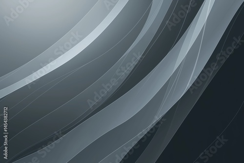 Wallpaper Mural Modern Flowing Transparent Stripes on Dark Abstract Background Torontodigital.ca