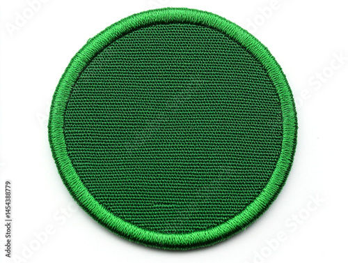 Green Round Fabric Patch  Blank Embroidery  Sew on Badge  Clothing Accessory  Craft Supply
