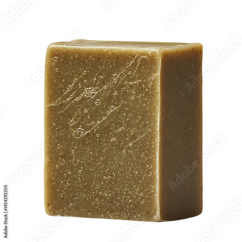 Pet Safe Flea Shampoo Bar Earthy Browns and Organics Isolated on Transparent Background