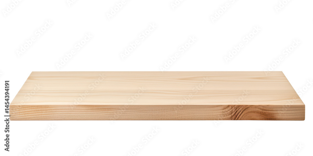 wooden board wand shelve isolated on white or transparent png