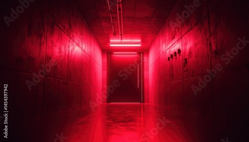Red neon corridor