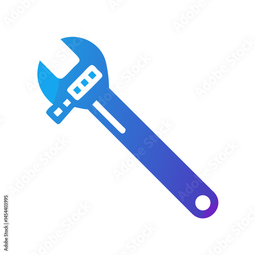 Adjustable Wrench Tool Icon for Electrical Fitting and Repair