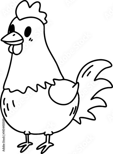 chicken farm doodle