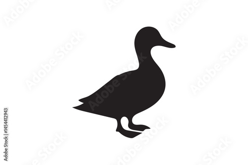 Duck silhouette illustration.01