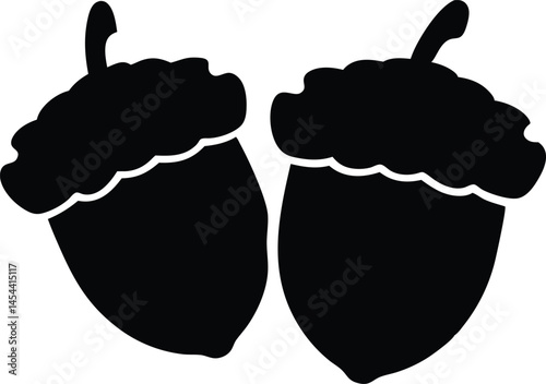 acorn silhouette vector, acorn icon vector design 
