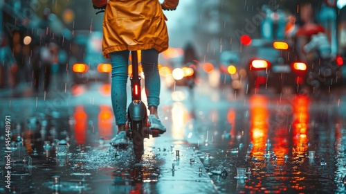 Commuting on Electric Scooter