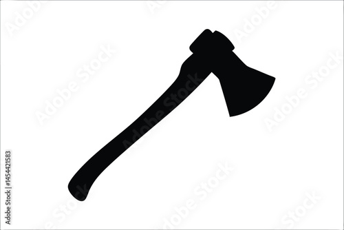 Axe icon vector, Two old axe silhouette vector, black silhouette