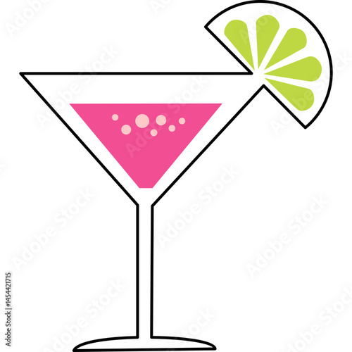 Cocktail Glass Summer Drink