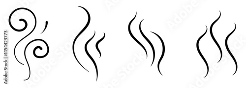 Set of hot drink smoke