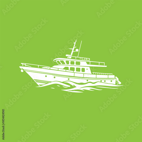 Boat detailed concept vector illustration logo design creative shape.