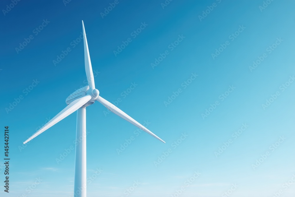 futuristic 3d illustration of wind turbine set against clear sky provides ample copy space futuristic 3d illustration of wind turbine set against clear sky provides ample copy space