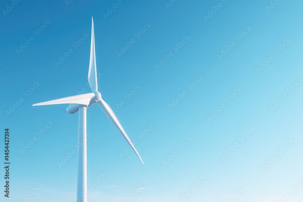 futuristic 3d illustration of wind turbine set against clear sky provides ample copy space futuristic 3d illustration of wind turbine set against clear sky provides ample copy space