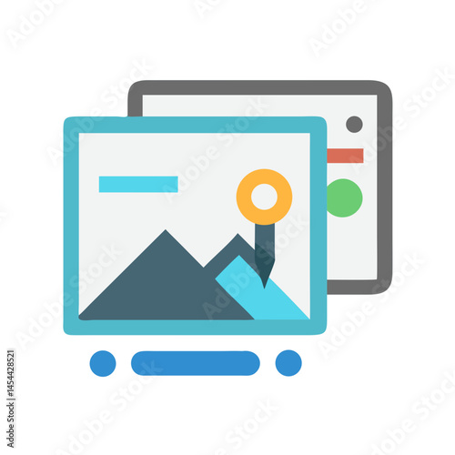 Image Editing Icon Representing Digital Design and Visual Content Modification
