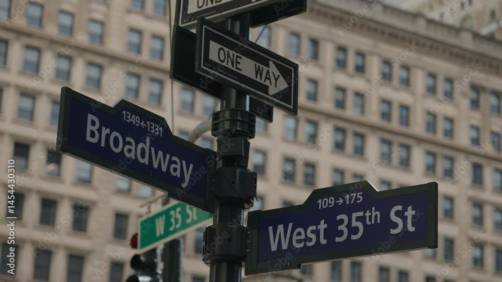 new york street sign- Manhattan new york street sign- Manhattan