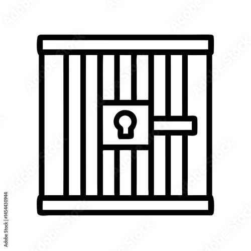 Jail Cell Icon Representing Incarceration or Detainment Facility