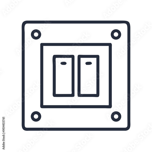 Light Switch Panel Icon Representing Electrical Control and Power Management