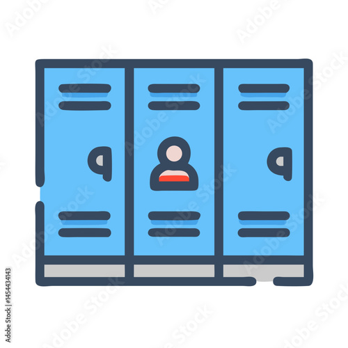 Locker Room Icon Representing Personal Storage and Secure Belongings