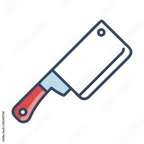 Meat Cleaver Icon Representing Heavy-Duty Butchery and Meat Cutting