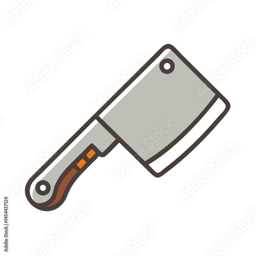 Meat Cleaver Icon Representing Heavy-Duty Butchery and Meat Cutting