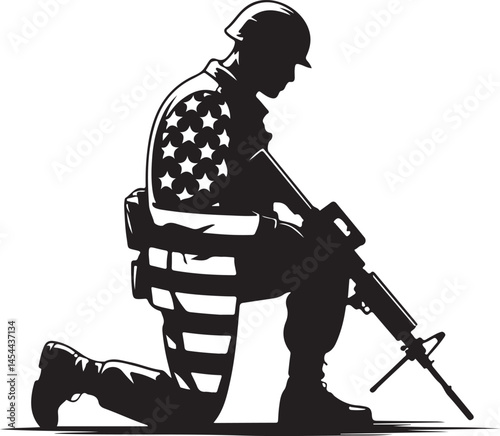 Memorial Day SVG – Patriotic Silhouette for Shirts & Signs

Fallen Soldier Clipart – Tribute Vector for Veterans & Memorials

USA Flag & Soldier Silhouette – Perfect for Cricut & Commemorations

Patri