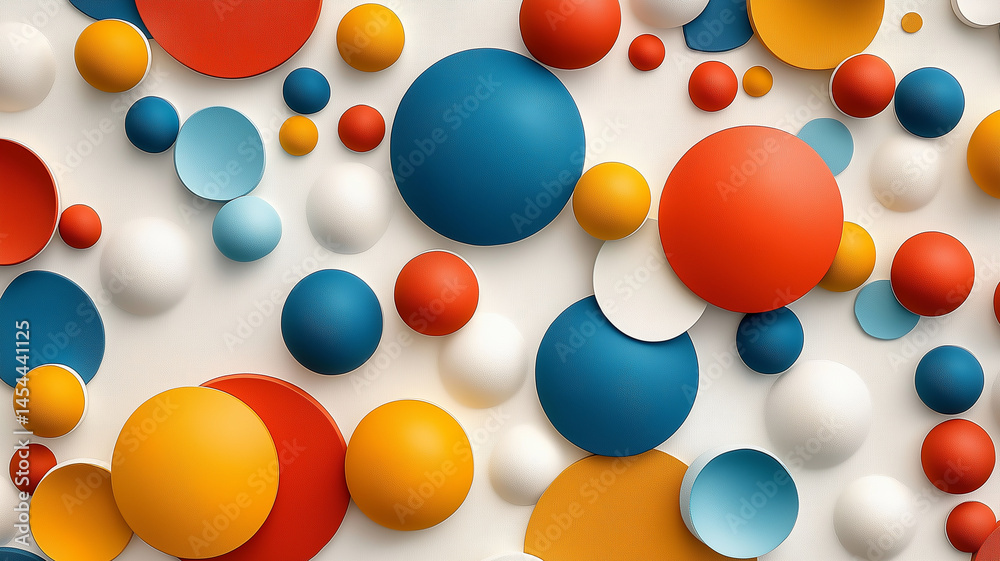 Colorful abstract circles and spheres create vibrant design Colorful abstract circles and spheres create vibrant design