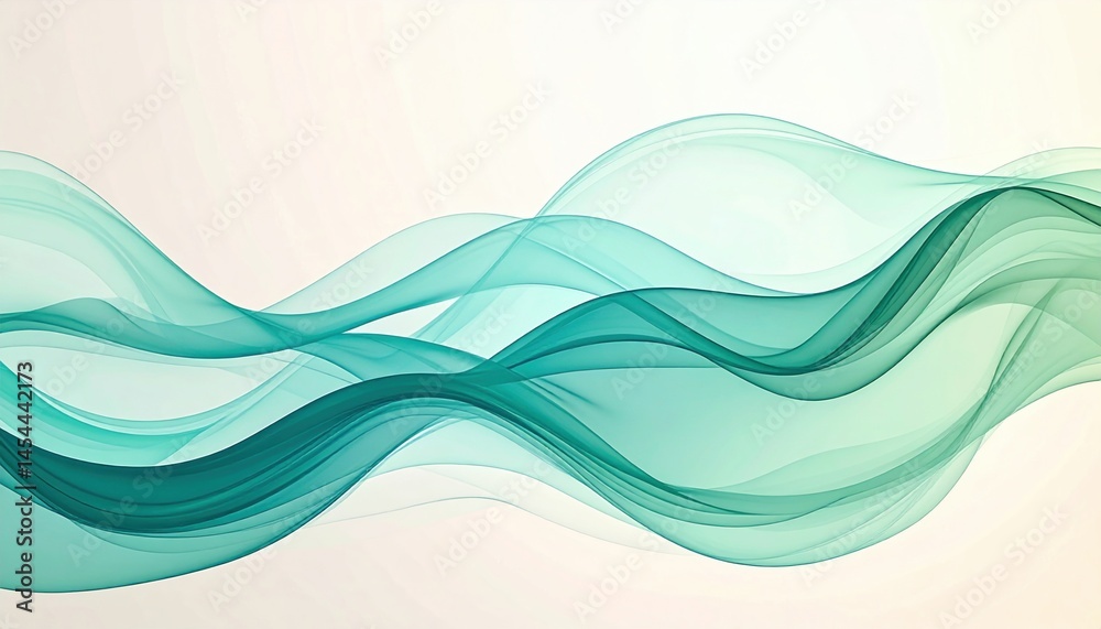 Fototapeta premium Fluid motion abstract waves digital art flowing design minimalistic background aesthetic perspective harmony in colors