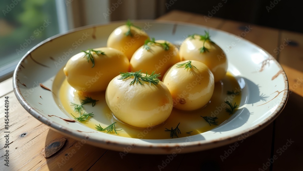 Rustic potato dish on worn wood surface — great for slow food photography and eco-conscious cooking stories Rustic potato dish on worn wood surface — great for slow food photography and eco-conscious cooking stories