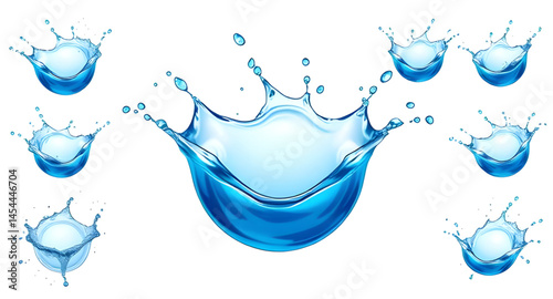 blue water splash , 