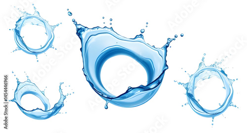 blue water splash , 