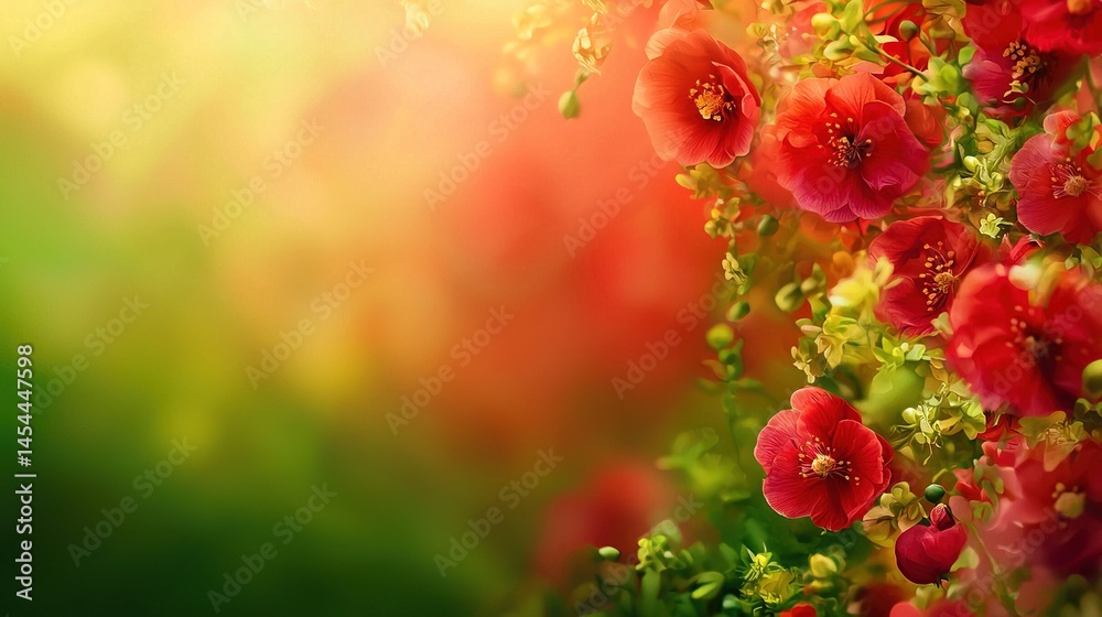 Vibrant floral display in warm, soft colors.