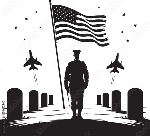 Memorial Day SVG | Soldier Silhouette | Remember and Honor Cut File for Cricut & Silhouette

Fallen Soldier Memorial SVG | Patriotic Clipart | Military Grave Silhouette Design

USA Flag & Soldier SVG 