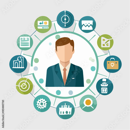 icon of infographics business, finance, books, design
