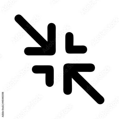 Pinching Gesture Icon Representing Minimize and Zoom Function in Digital Interfaces