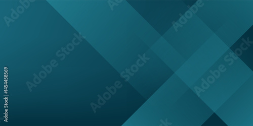 Abstract overlap dark green turquoise geometric gradient square design layers background with shadow and shapes. Eps10 vector