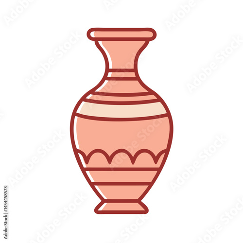 Pottery Vase Icon Representing Ceramic Art and Handcrafted Decorative Design