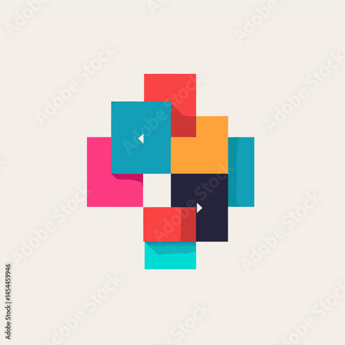 Modern minimalist logo in vector style. Clean design with an emphasis on form, typography and versatility. Suitable for branding, identity and corporate identity.