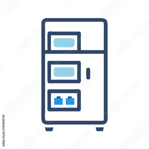 Refrigerator Icon Representing Office Pantry and Workplace Food Storage