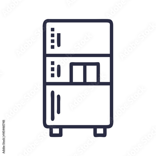 Refrigerator Icon Representing Office Pantry and Workplace Food Storage
