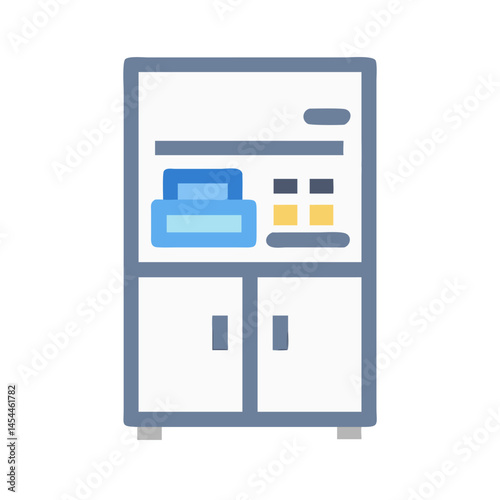 Refrigerator Icon Representing Office Pantry and Workplace Food Storage