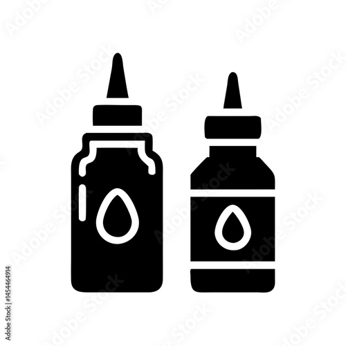 Sauce Bottle Icon Representing Condiment Packaging and Flavor Dispensing Container