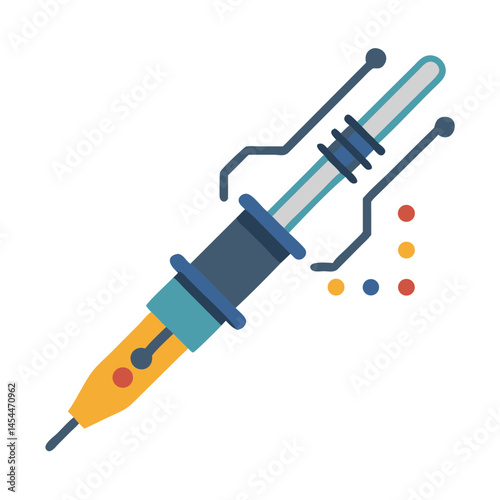 Soldering Iron Tool Icon Representing Circuit Board Repair and Electronic Assembly