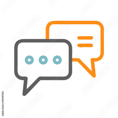 Speech Bubbles Icon Representing Live Chat Conversation and Real-Time Communication