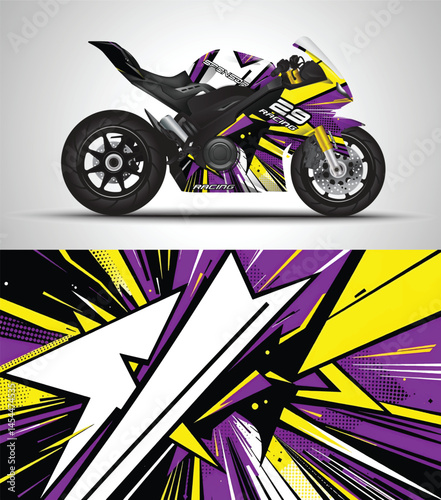  Abstract art motorcycle wrap decal and vinyl sticker  
