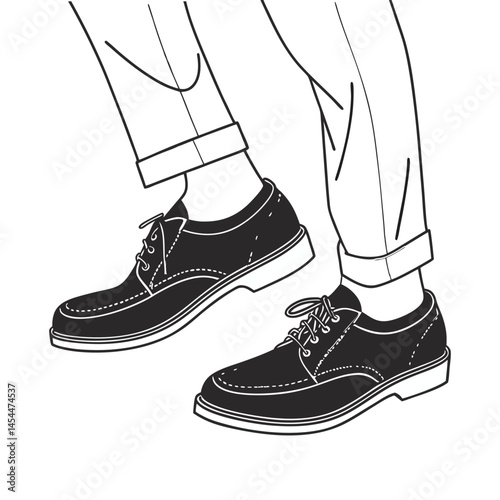 Vector shoes collection image, Footwear Vector, isolated, set of men's  shoes