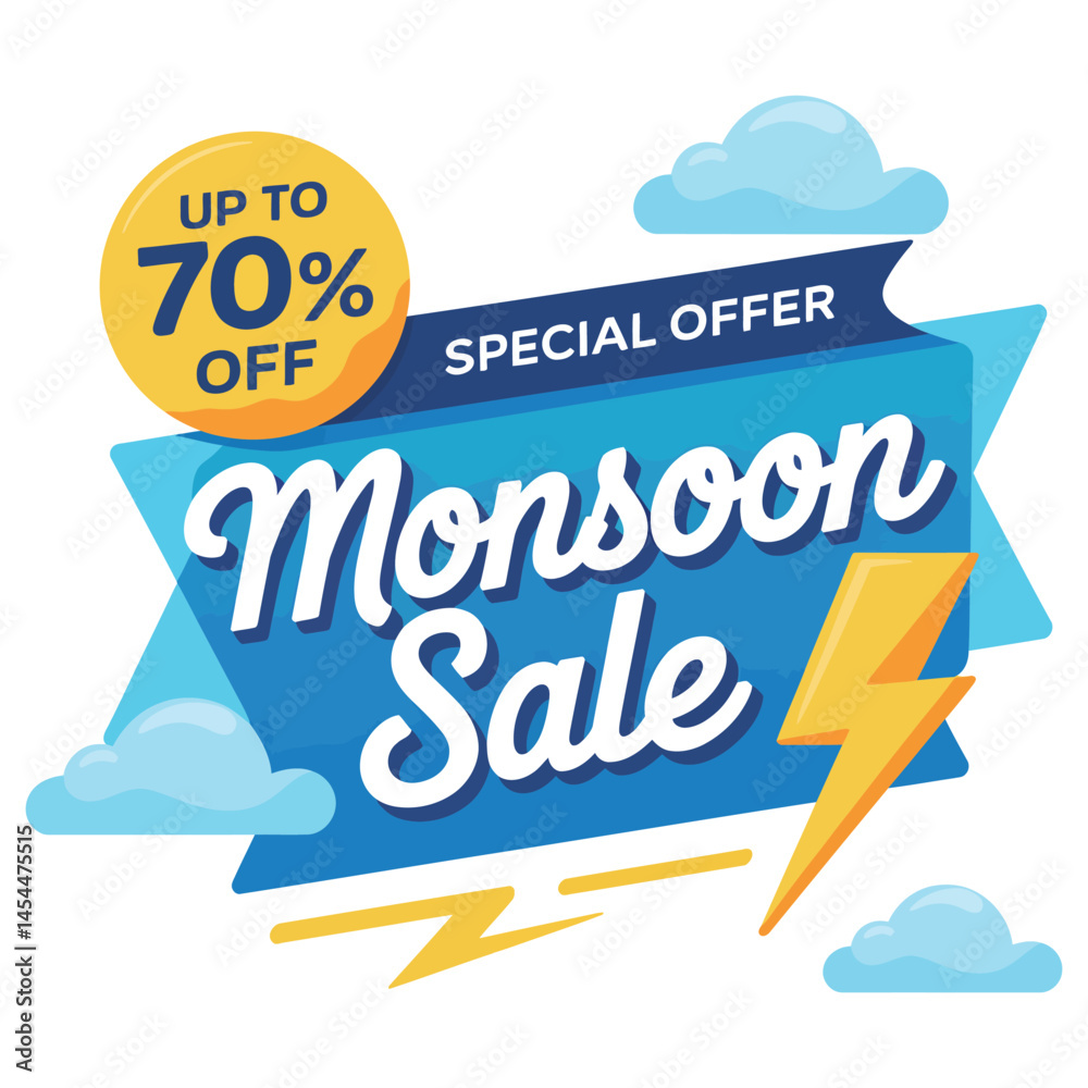 Monsoon Sale Vector Illustration. Monsoon Sale Vector Illustration.