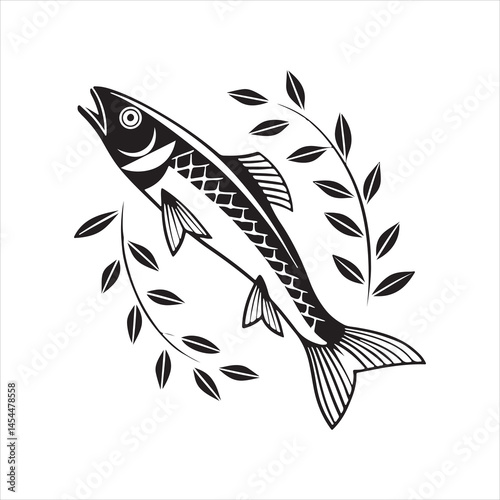 anchovy vector icon with a white background