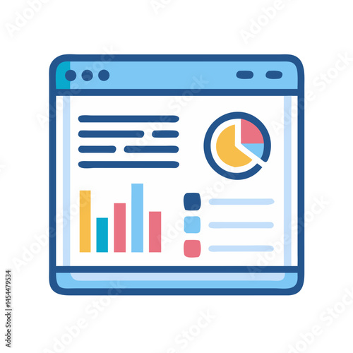 Web Interface with Chart Icon Representing Demographic Data Analytics