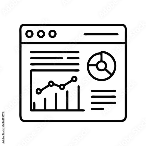 Web Interface with Chart Icon Representing Demographic Data Analytics