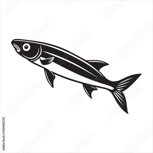 anchovy vector icon with a white background
