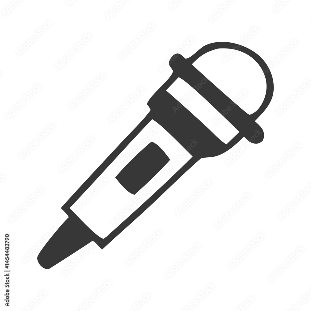 Microphone icon vector symbol for audio, recording, podcast & music on a white background Microphone icon vector symbol for audio, recording, podcast & music on a white background